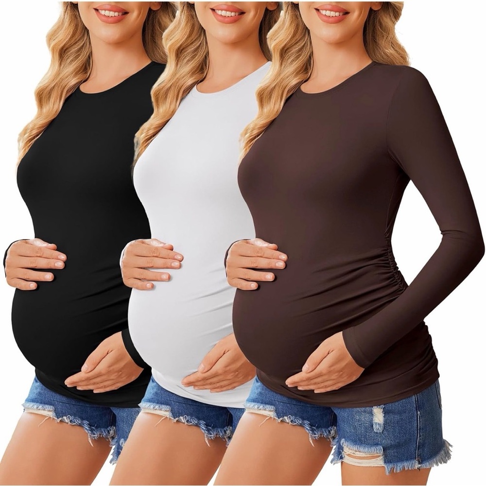6 Maternity Long Sleeve Stretch Tee